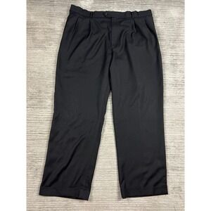stafford pleated dress pants Shop Stafford Blue Wool Blend Pants